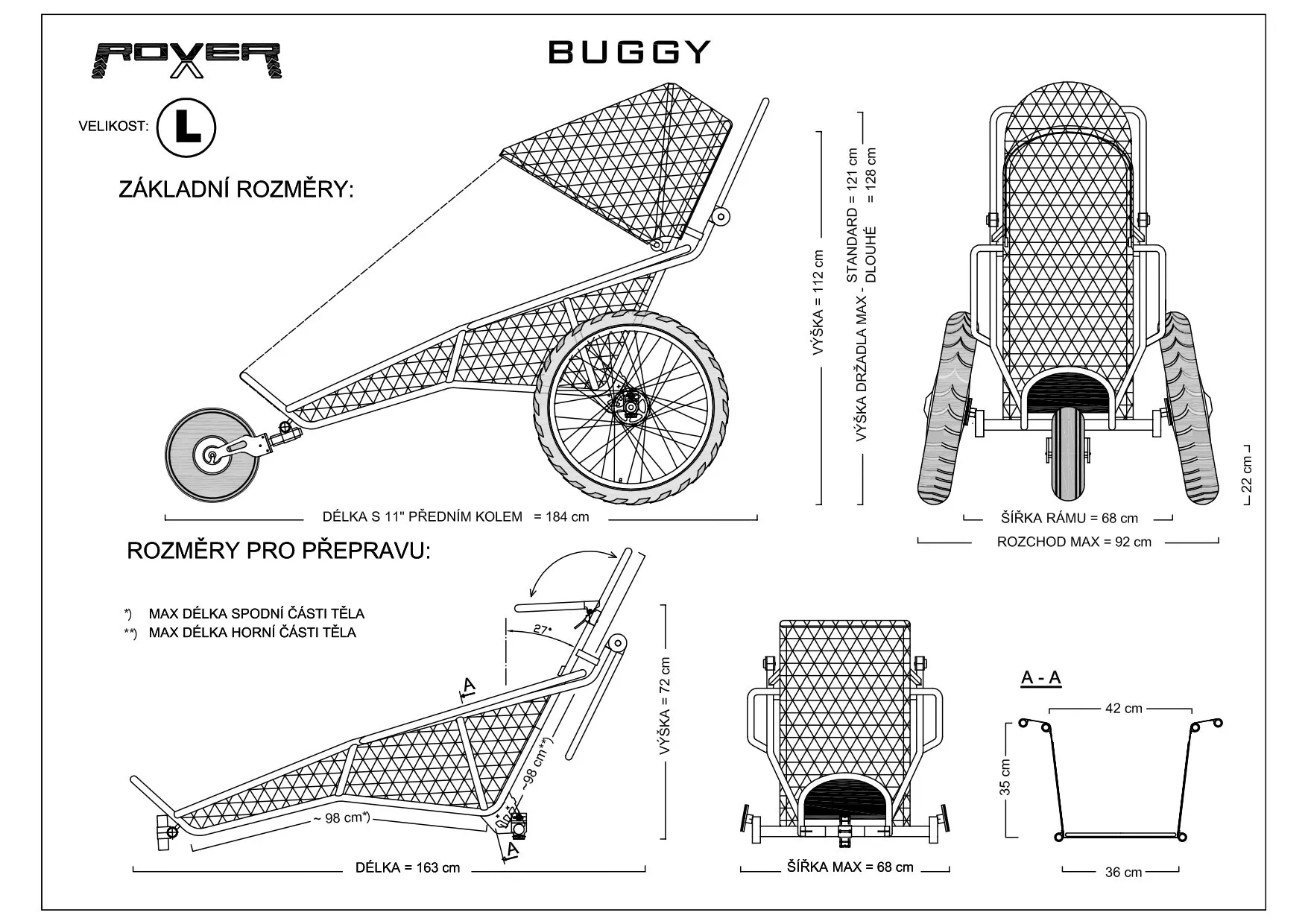 Technical drawing — Buggy L Buggy L