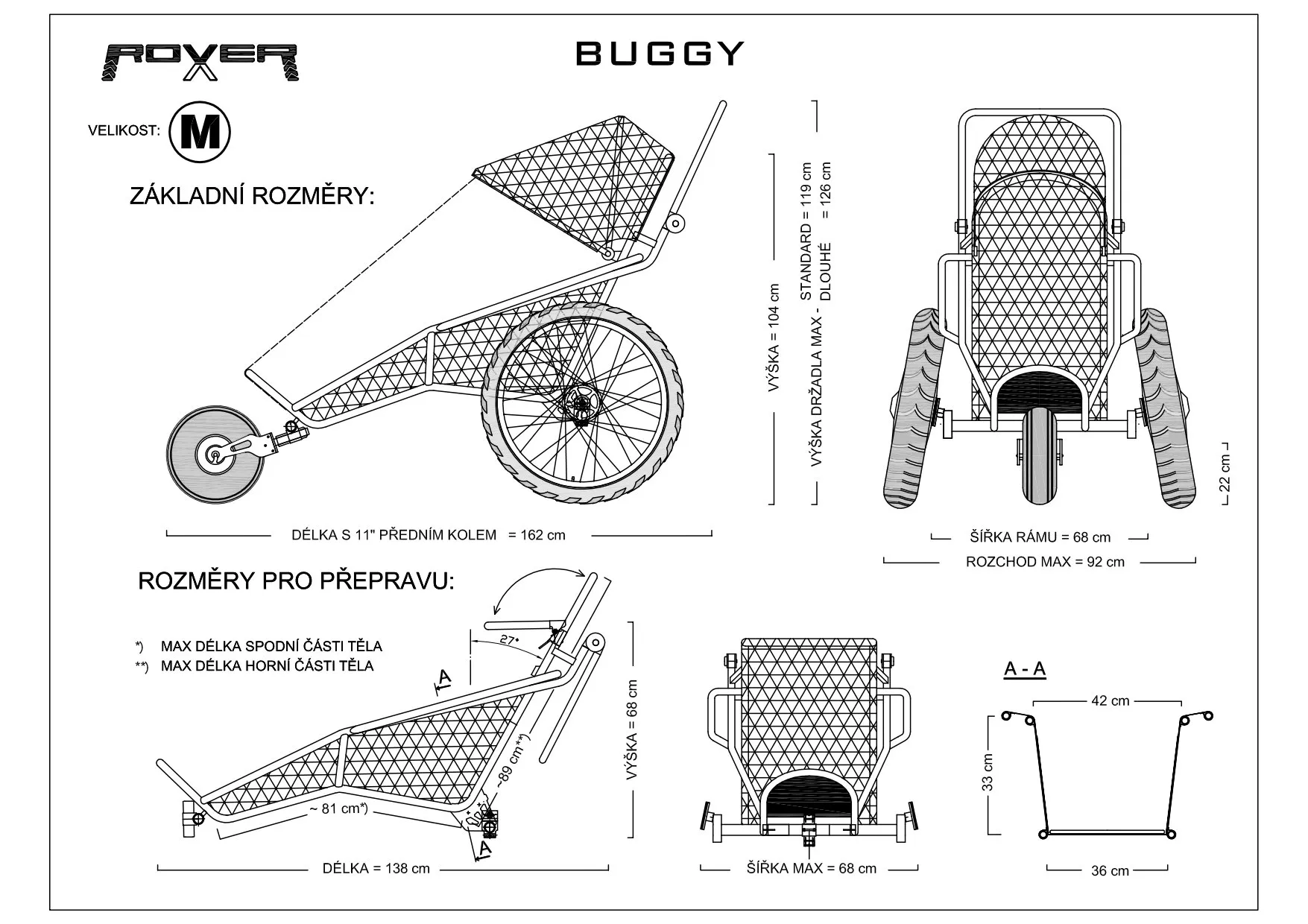 Technical drawing — Buggy M Buggy M