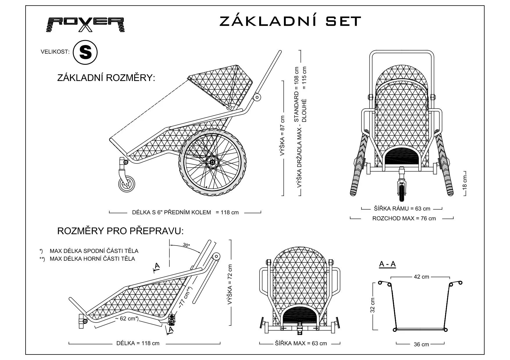Technical drawing — Standard S Standard S